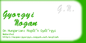 gyorgyi mogan business card